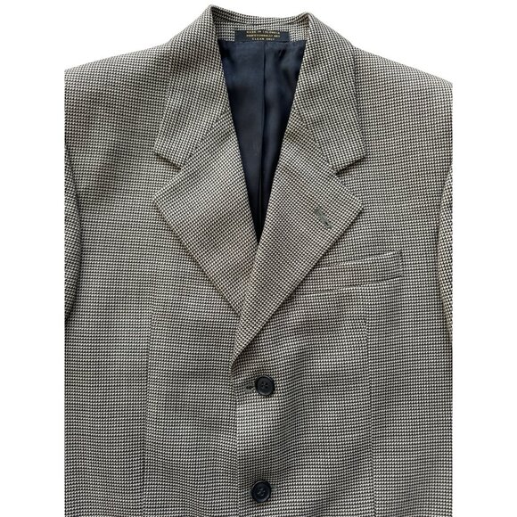 Gianfranco Ruffini Mens Houndstooth Blazer Size 40R Wool Blend Made In Colombia - Picture 3 of 12
